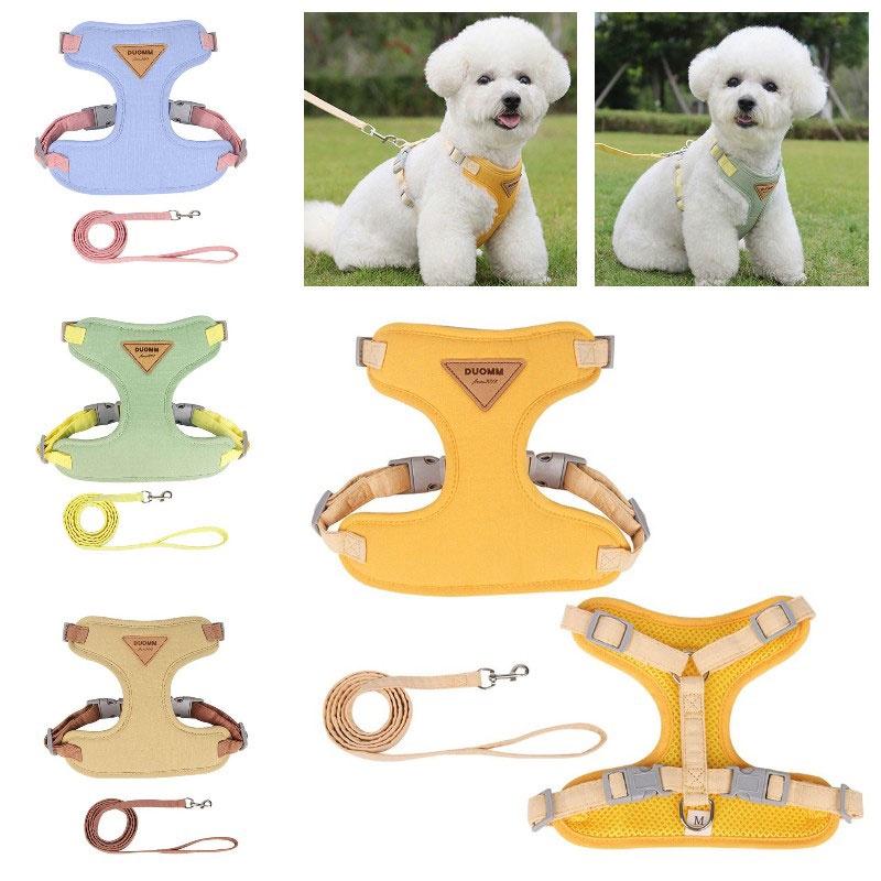 Hot Selling Dog Chest And Back Strap Wholesale Pet Leash For Small Dogs Prevents Escape Adjustable Size