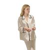 Ice Silk Pajamas Women's Spring and Autumn New Simulated Silk Long-sleeved Cardigan Set, Seasonal High-end Simple Solid Color Loungewear