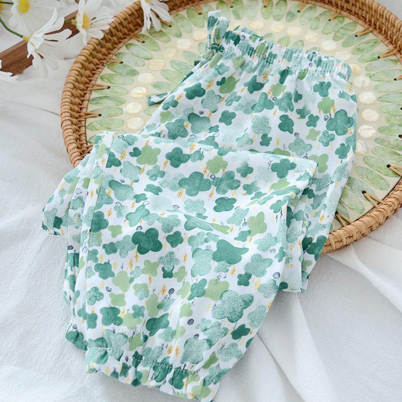 Children's Casual Mosquito Proof Pants Summer Thin Girls' Sleeping Pants Loose Outer Lantern Pants