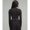 Lululemon Hold Tight Straight Hem Cropped Long Sleeve Shirt Black