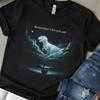 Remember Who You Are Dinosaur Cloud Art T-Shirt, Chicken Farm T Rex Tee, Dino Graphic Shirt, Funny Farm Animal Gift, Moody Night Sky Tee