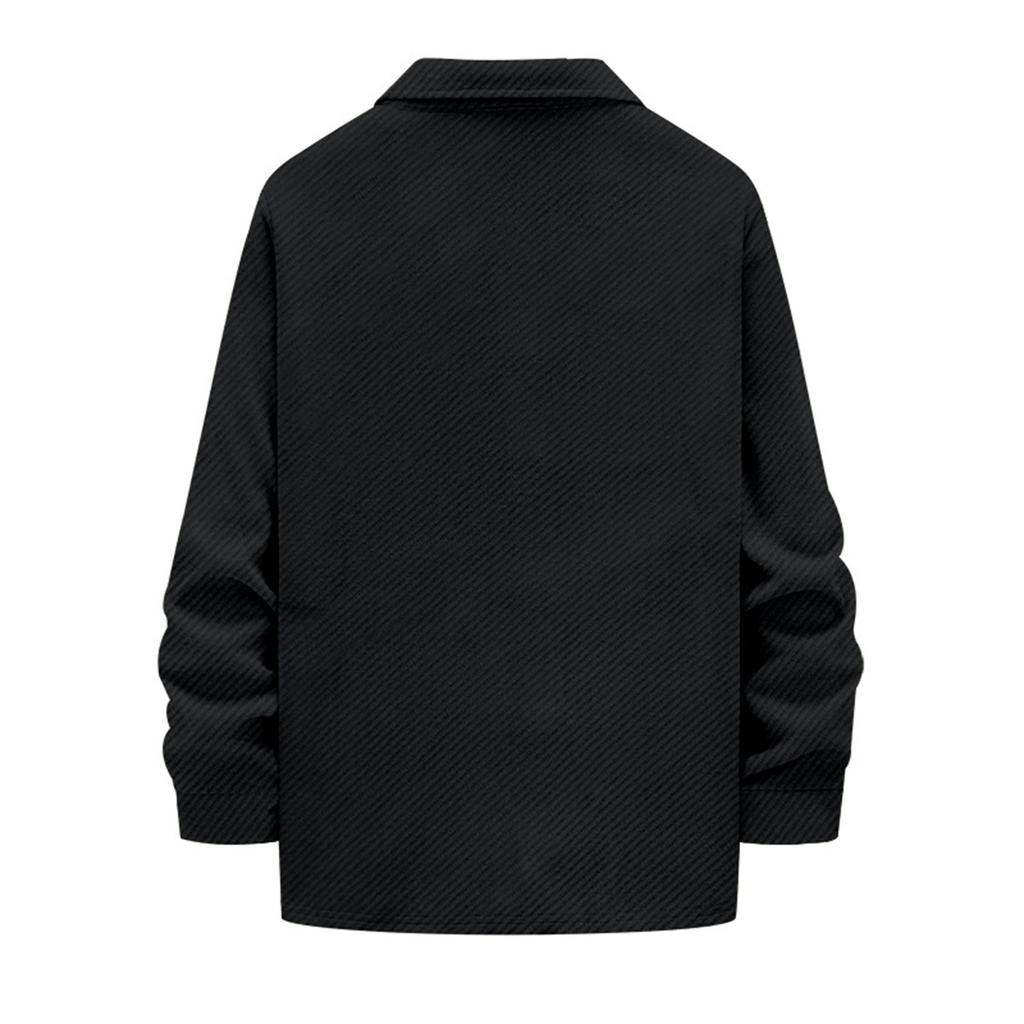 Veste Manteau Homme Style Américain Rétro Loisirs Tricot Col Rabattu