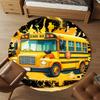 1 Stück Schulbus Blitzrunde Stuhlmatte Teppich - Rutschfest, Fußmatte für Büro, Schlafzimmer und Innendekoration - Geschenk D1127188