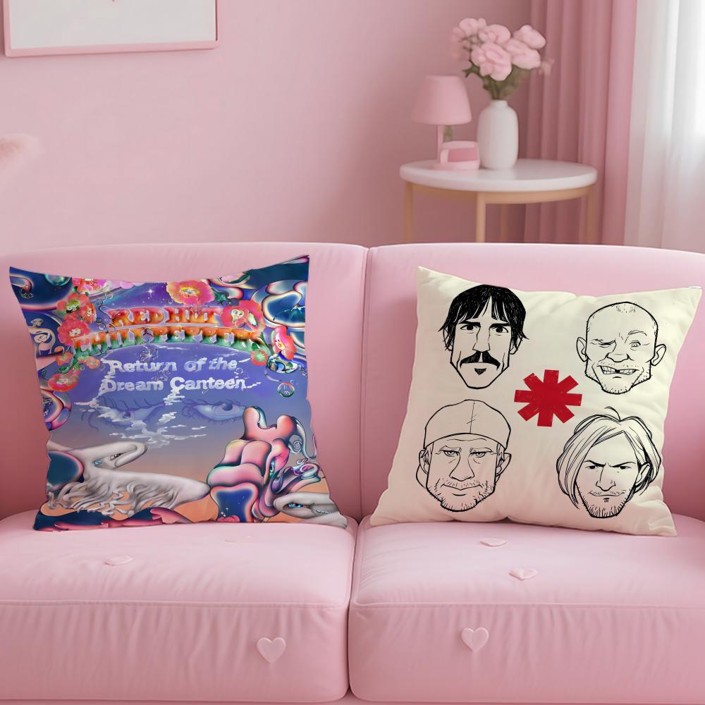 Klassiska bandet Red Hot Chili Peppers Kuddfodral Mjukt & Lätt att Tvätta Örngott – Mångsidigt för Soffa, Säng, Resa och Kontor