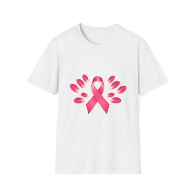 Unisex T-Shirt mit Rosa Schleife, Geschenk zur Unterstützung von Brustkrebs, T-Shirt für Krebsüberlebende