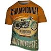 Vintage Biker T-shirt Men Motorbike Graphic T Shirt Classic Short-sleeved 3d Car Print Tees Top Summer Streerwear Men's Clothing