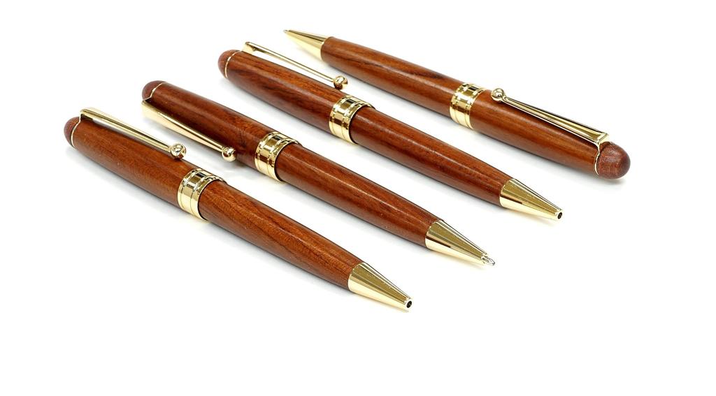 Retro Wooden Barrel Retractable Ballpoint Pen, EXA, In a Premium Box, K7-1455BP-1