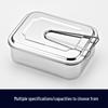 304 Stainless Steel Square Lunch Box with Lid
