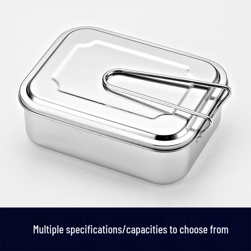 304 Stainless Steel Square Lunch Box with Lid