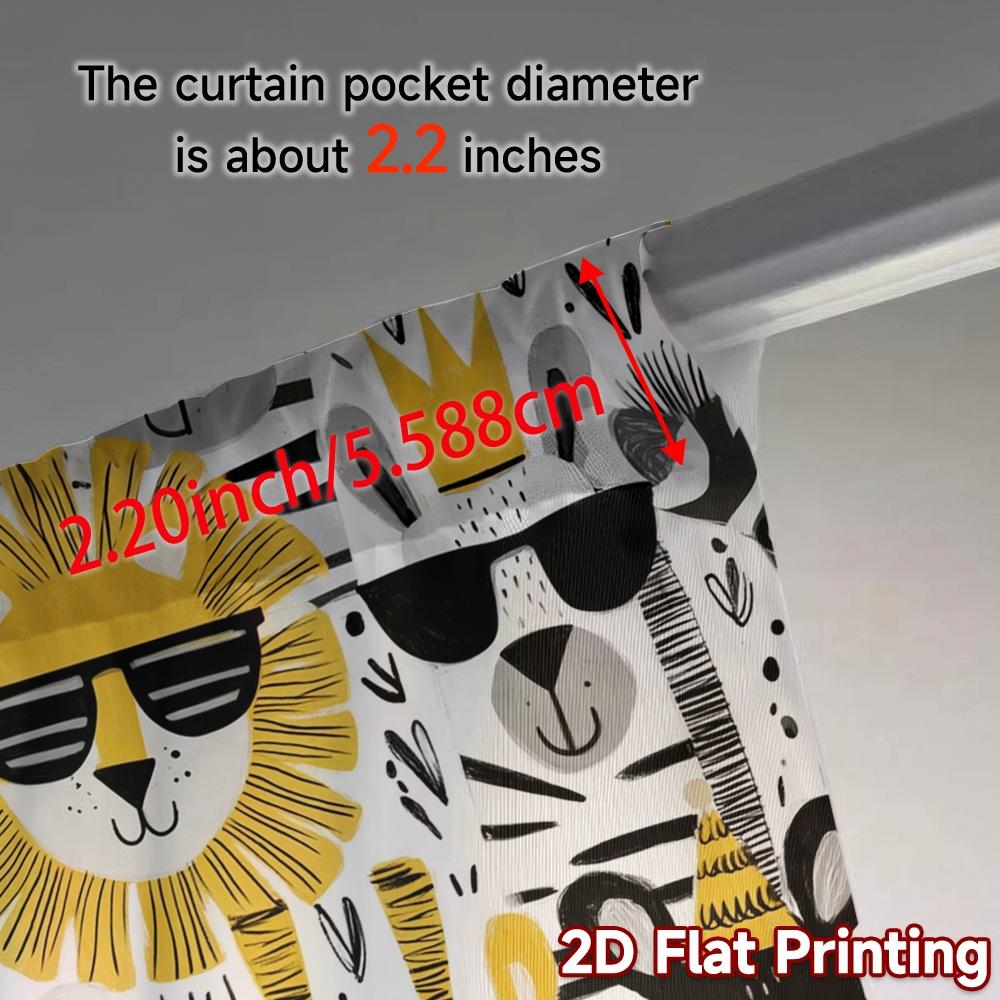 Contemporary Flat Printing Curtains Without Rod Safari Party Popular Fabric Outdoor Decorations Use Set Of 2 Made Polyester