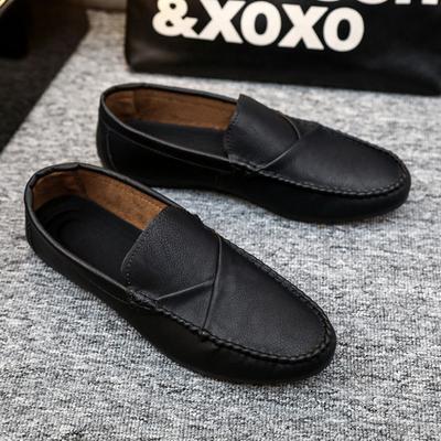 Fashion Spring and Autumn Men's PU Leather Lefu Shoes Comfortable and Lightweight Casual Shoes 2024 New Summer Soft Sole Lazy Shoes