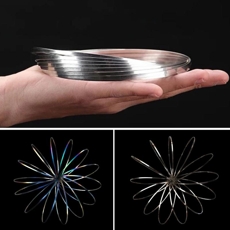Flow Ring Spinner Arm Toy 5.1" Changing Fidget Flow Toy Infinity Loop Hand Rings Stress Relief & Fun Flow Toys For Kids Adults