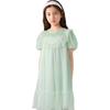 Balabala Girls' Summer Puff Sleeve A-Line Dress