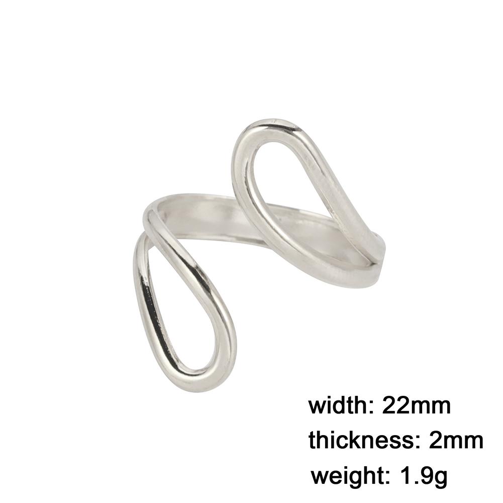 Cazador Hollow Geometric Rings Jewelry for Women Stainless Steel Finger Rings 2026 Wedding Birthday Mother Days Day Gift Trendy