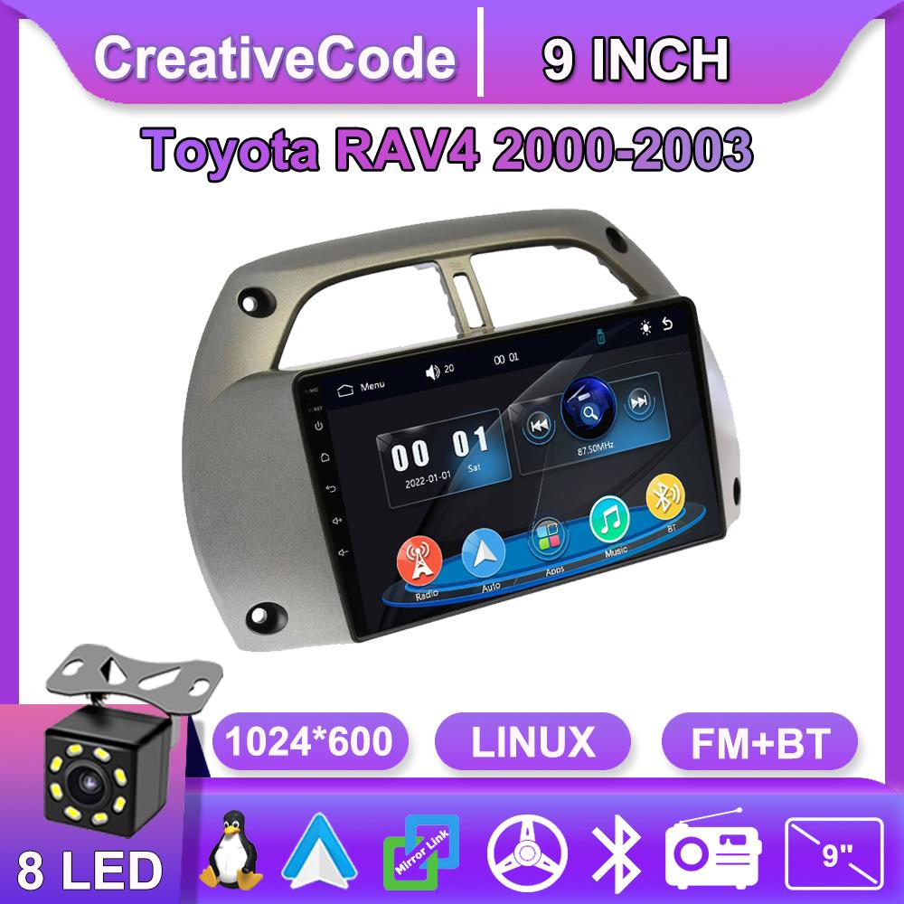 

Car Radio Multimedia MP5 Player Head Unit Stereo BT For Toyota RAV4 2000-2003 серый