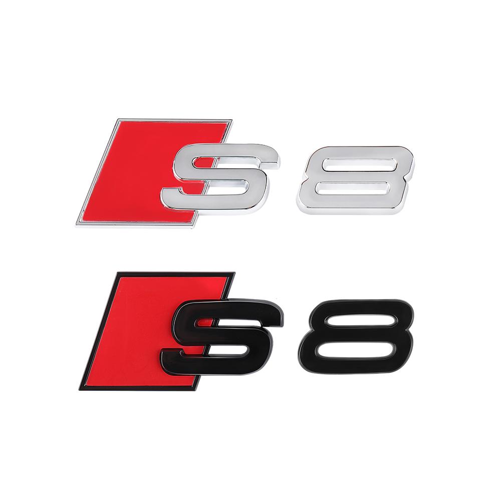 QR6 ABS Car Body Rear Trunk S3 S4 S5 S6 S7 S8 Emblem Sticker for M6 Sline A4 A5 S3 S5 A3 8p 8v b6 b8 S8 S4 B9 C7 Auto Accessories