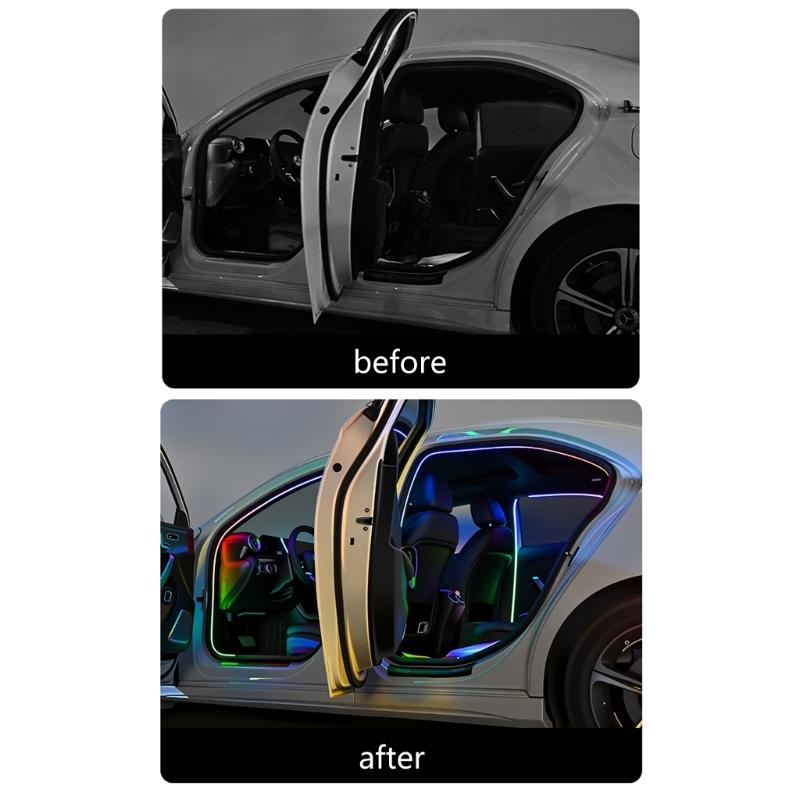 Strong Acrylic Construction Car Interior Mood Light LED with Sound Responsive Music Rhythm Control for Travel