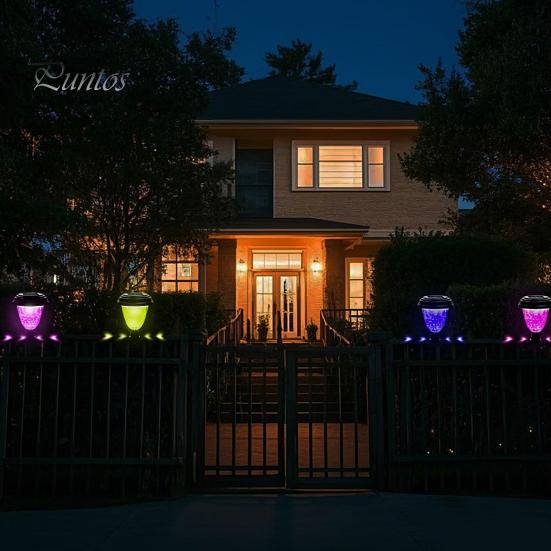 4ks Venkovní dekorativní solární světla Plotové lampy Automatické ZAP/VYP Vodotěsné Energeticky účinné Snadná instalace Terasové solární lampy