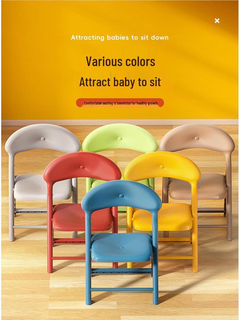 Children's Foldable Backrest Chair - Little Friends Stool
