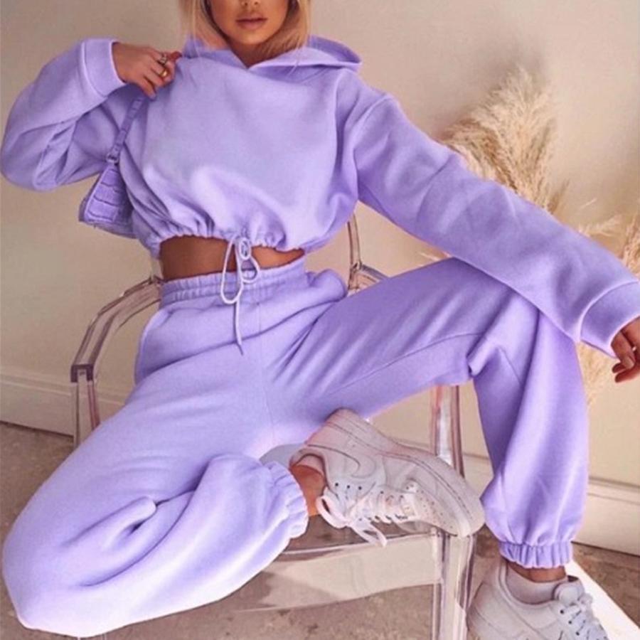 Fall Sale New Fashion Long Sleeve Sports Casual Set Two Piece Outfit