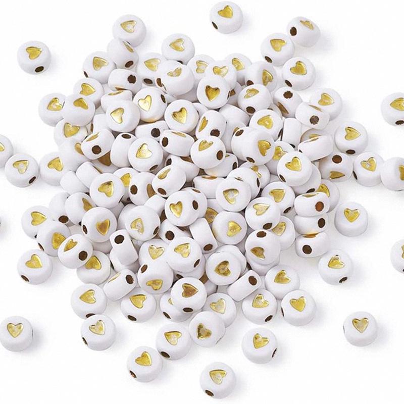 4x7mm Acrylic Colorful Peach Heart Beads, Heart-Shaped Round Beads for DIY Jewelry Accessories