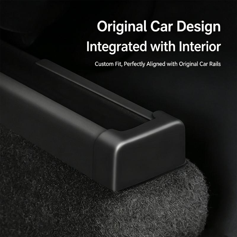 Seat Rail Cover for 3/Y, 4 Piece Black Track End Cover Set for Visible Seat Rail Coverage and Cleaner Cabin Trim Detail for Daily Interior Use