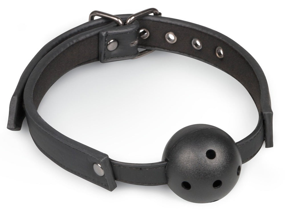 Baillon avec boule noire percée - EasyToys Fetish Collection - Baillons BDSM