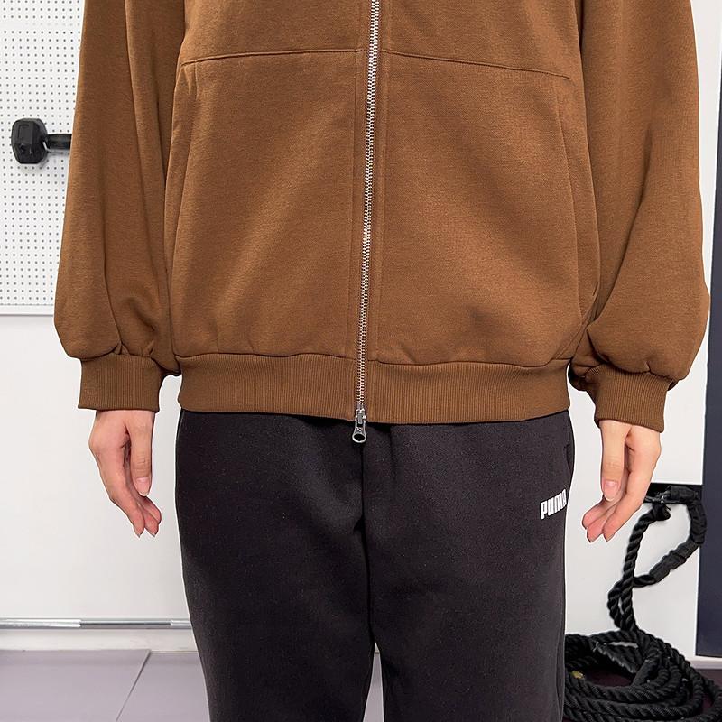 Puma Casual Solid Color Loose Fit Drop Shoulder Long Sleeve Zipper Hooded Jacket Women jackets 636312-85