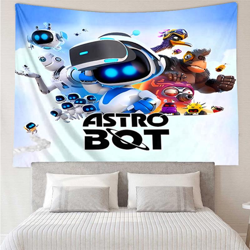 Astro Bot3 Tapestry for Bedroom Aesthetic Classroom Tapestries Wall Hanging for Living Room Dorm Office,Ideal Creative Gift