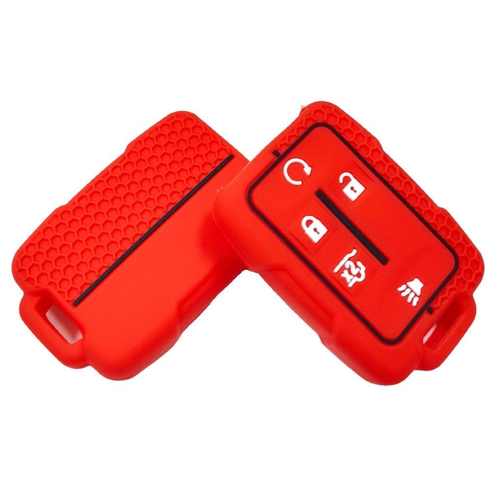 Silicone Car Key Case Shell Soft Remote Cover Protector for Chevrolet Suburban Tahoe Colorado Silverado GMC Canyon Sierra Yukon