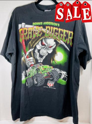 Vintage Grave Digger Monster Truck 90s Single Stitch T-Shirt Unisex T-Shirt S