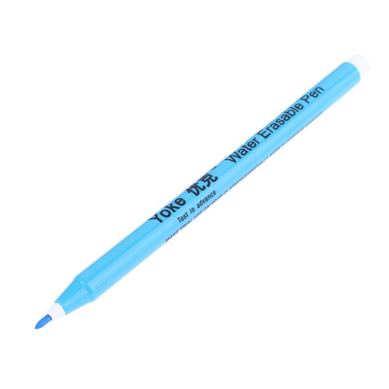2Pcs Blue Water Erasable Fabric Marking Pen Washable Fabric Pen Disappears In Water Bright Colors Fiber Pen Tips For Quilting