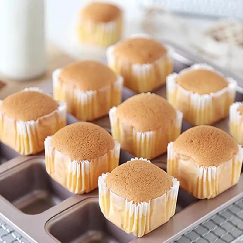 100pcs Square Cupcake Liners Baking Cups Pan Liners Paper Baking Cup For Cupcakes Cup Liners Party Supplies Pastry Tools