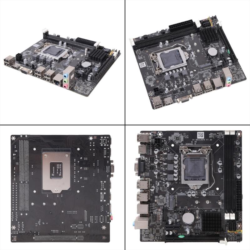 Computer Motherboard DDR3 1066/1333/1600 Memory Supported H61 Motherboard for 1155Series CPUs Processors PCIEx1 Slot