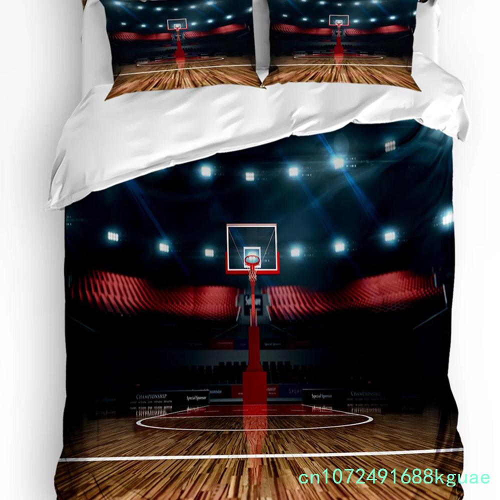 Flame Basketball Ball Box Printed Comfort Duvet Cover Pillow Case Home Textile Quilt Cover Boy Kid Teen Girl 3pcs Bedding Set