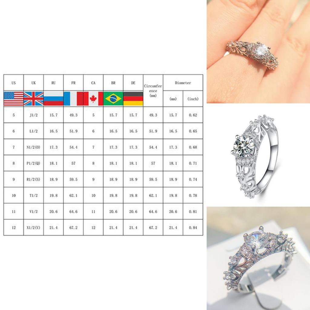 Versatile Fashion Women Luxury Engagement Wedding Rings For Lady Crystal Jewelry Accessories Gifts