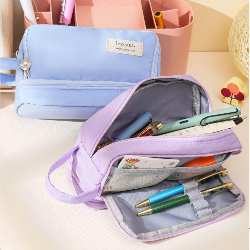 Pencil Bag Macaron Pencil Case Large Capacity Multifunction Pencil Case Student