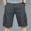 Men's OutdoorLoose Casual Pants Multi-Pocket Solid Color Cargo Shorts