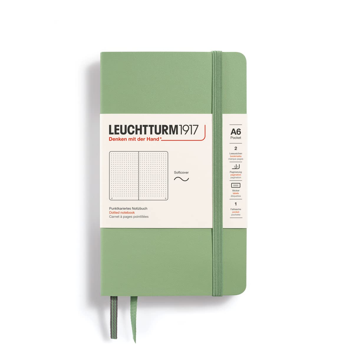 

Leuchtturm Note A6 Dot Graph Soft Cover Sage 363952 Подлинный импортный продукт
