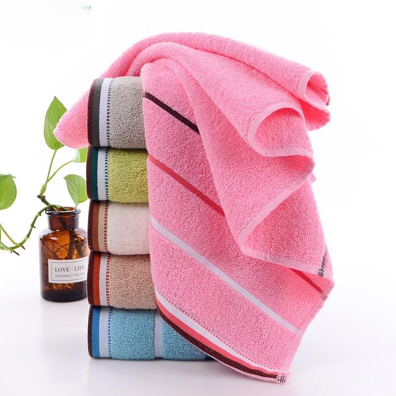 2pcs Cotton Face Towel 34*74cm Adult Soft Terry Absorbent Quick Drying Body Hand Hair Bath Towels Washbasin Facecloth Bathroom