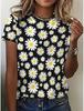 Plus Size Fashion Women's TShirt Beautiful Butterfly Stylish 3D Printed Flowers Casual Short Sleeved Crew Neck Tees Regular Tops