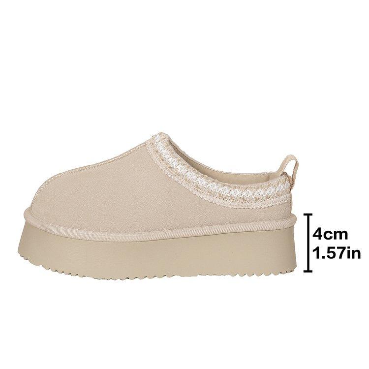 Schneestiefel Damen Fell integriert 2025 Winter neu vielseitig dicksohlig erhöhend thermisch kurze Stiefel Samt Baumwollschuhe vielseitig