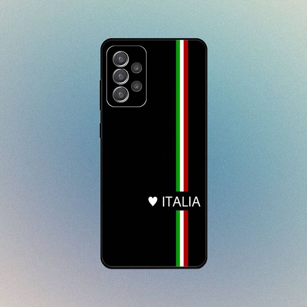 Map Italy Flag Phone Case For Samsung S25,S24,S21,S22,S23,S30,Ultra,S20,Plus,Fe,Lite,Note,10,9,5G Black Cover