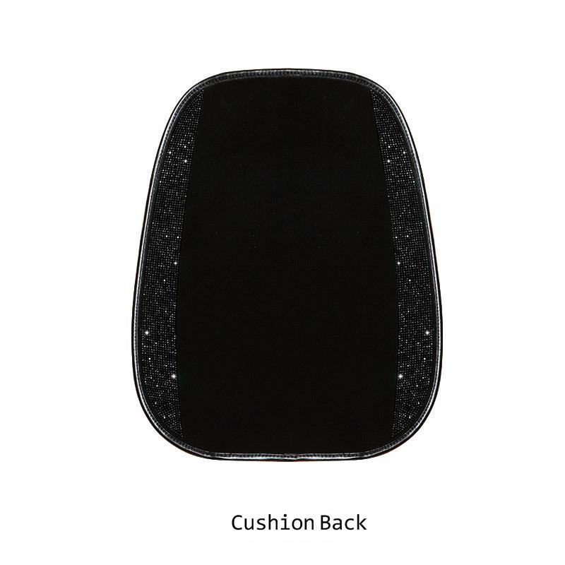 Autositzbezug-Set, Bling-Innenzubehör für Frauen, Diamant-Kopf-Rückenlehnenkissen-Schutz, Rücksitz-Schutzpolster