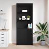 VidaXL Buffet haut chêne noir 70x35x180 cm bois d'ingénierie, armoire, armoire latérale, armoire de rangement haute, armoire 3328472