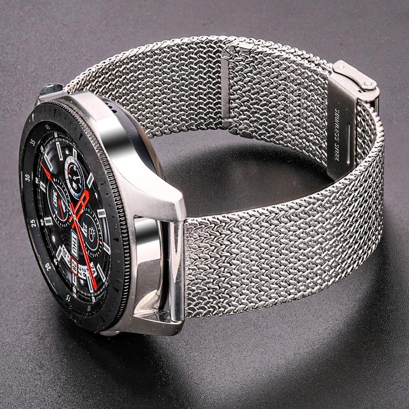 Watchband Stainless Steel Watch Band Bracelet Silver Black Milanese Metal Watchbands 16mm 18mm 20mm 22mm Women Men Strap Accessories