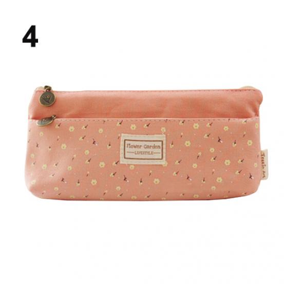 Flower Floral Pencil Pen Case Cosmetic Makeup Tool Bag Storage Pouch Purse