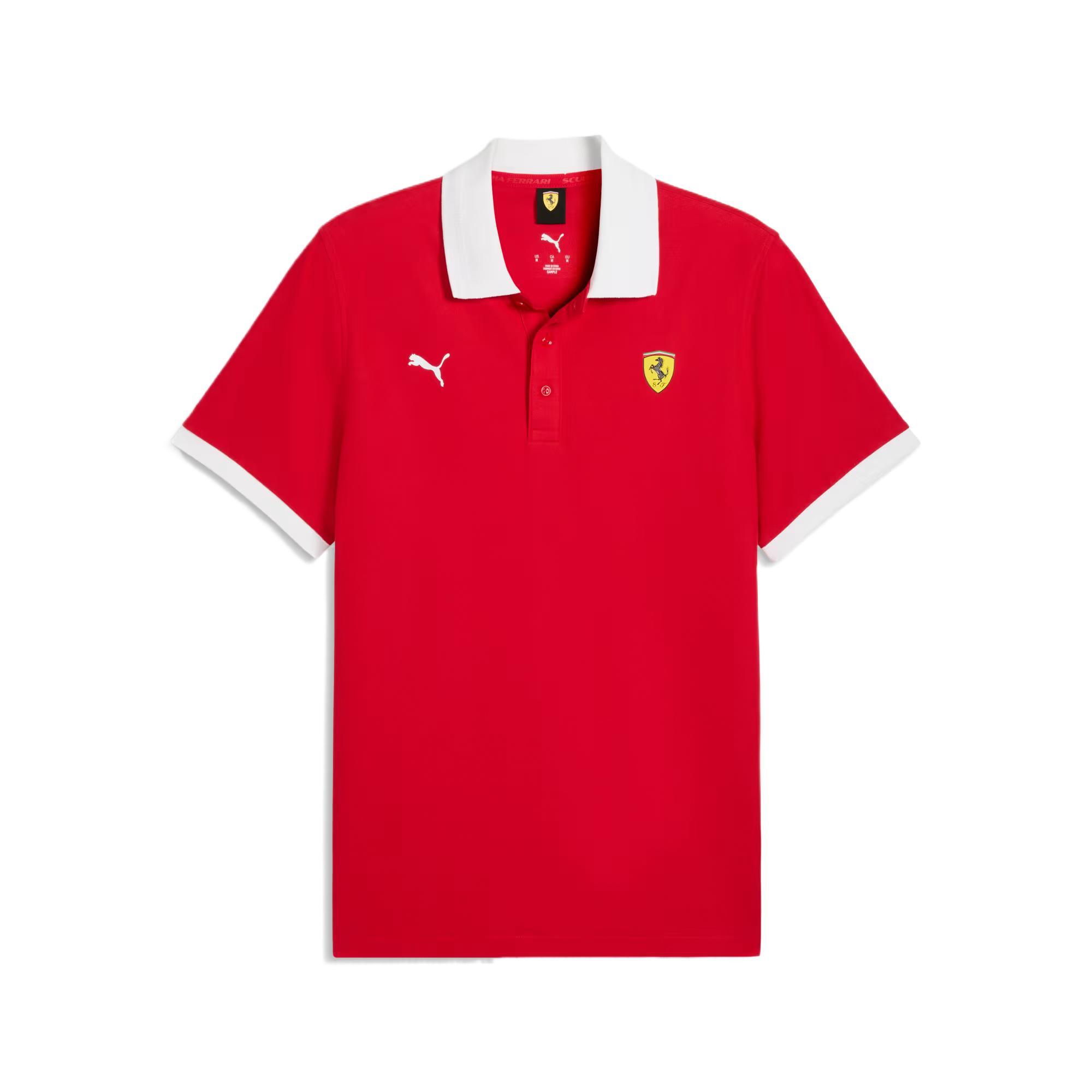 

Puma Scuderia Ferrari Pique Pullover Short Sleeve Polo Shirt Men tops 634248-02 S