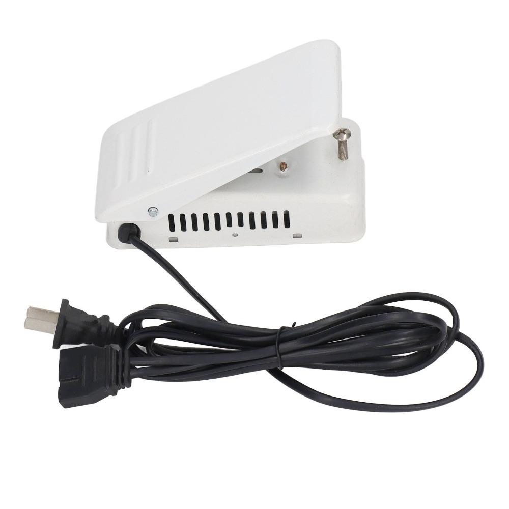 Plastic Sewing Machine Foot Pedal Durable Iron Foot Control Pedal 2.5A Rating White Universal Sewing Machine Foot Control
