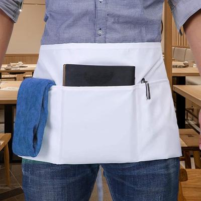 Halbschürze 3 Taschen Verstellbarer Riemen Herren Damen Kellnerin Kellner Küche